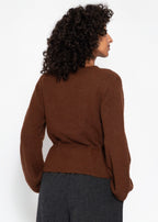 Gilet avec cordon de serrage ajustable - marron