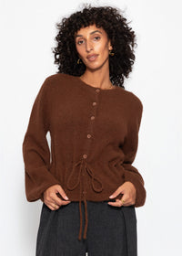 Gilet avec cordon de serrage ajustable - marron