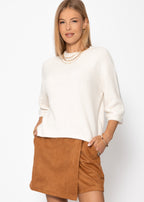 Pull en tricot - blanc cassé