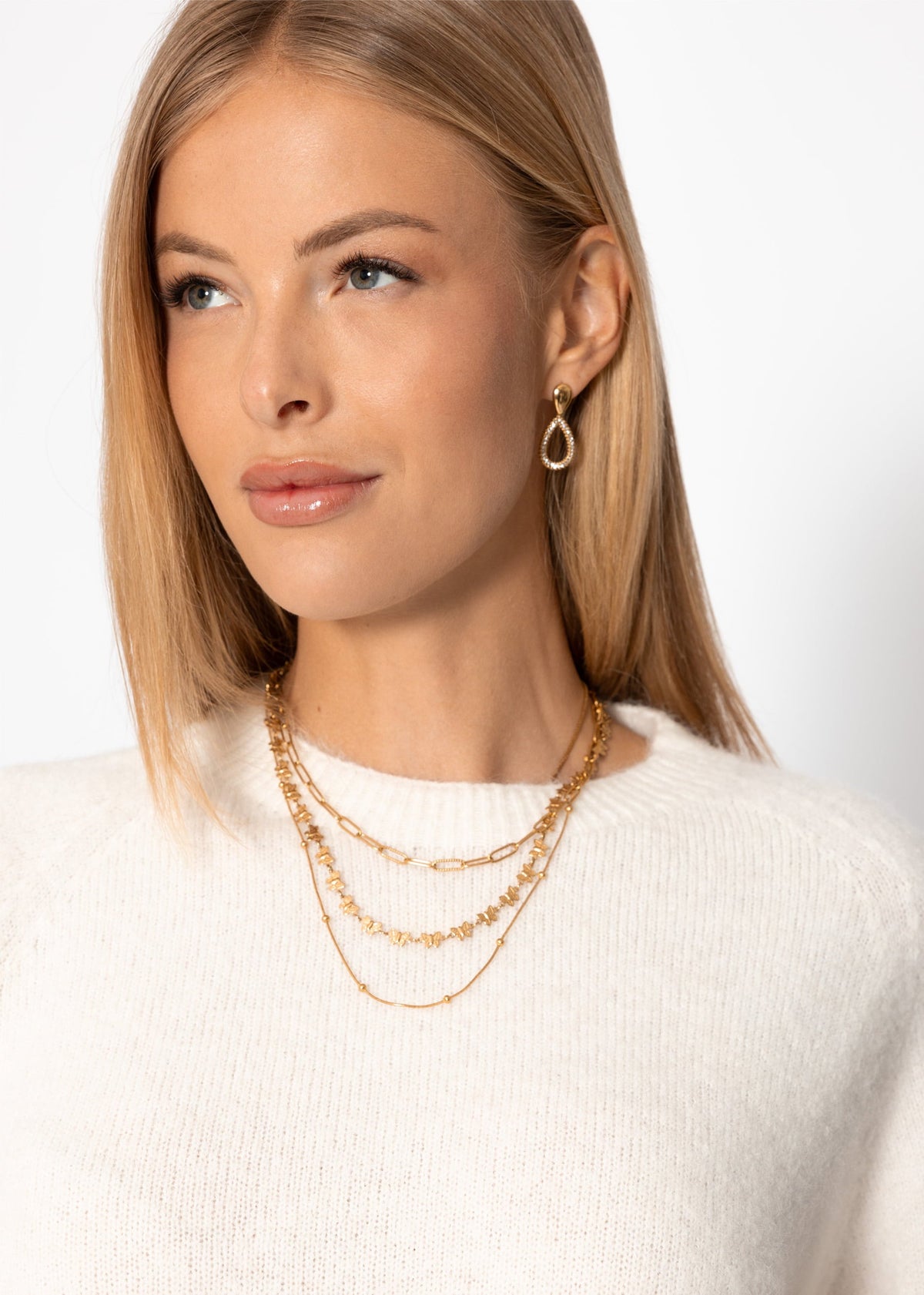 Pull en tricot - blanc cassé