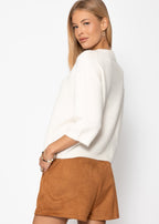 Pull en tricot - blanc cassé