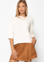 Pull en tricot - blanc cassé