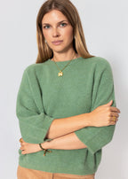 Pull en tricot - vert sauge