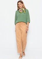 Pull en tricot - vert sauge
