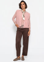 Gilet Teddy avec boutons - rose poudré