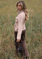 Cardigan enveloppant - brun clair