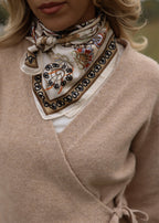 Cardigan enveloppant - brun clair