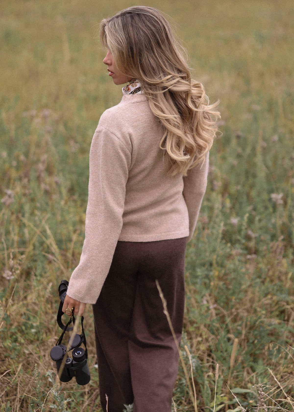 Cardigan enveloppant - brun clair