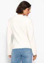 Cardigan enveloppant - blanc cassé