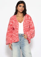 Cardigan bicolore - rose