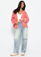 Cardigan bicolore - rose
