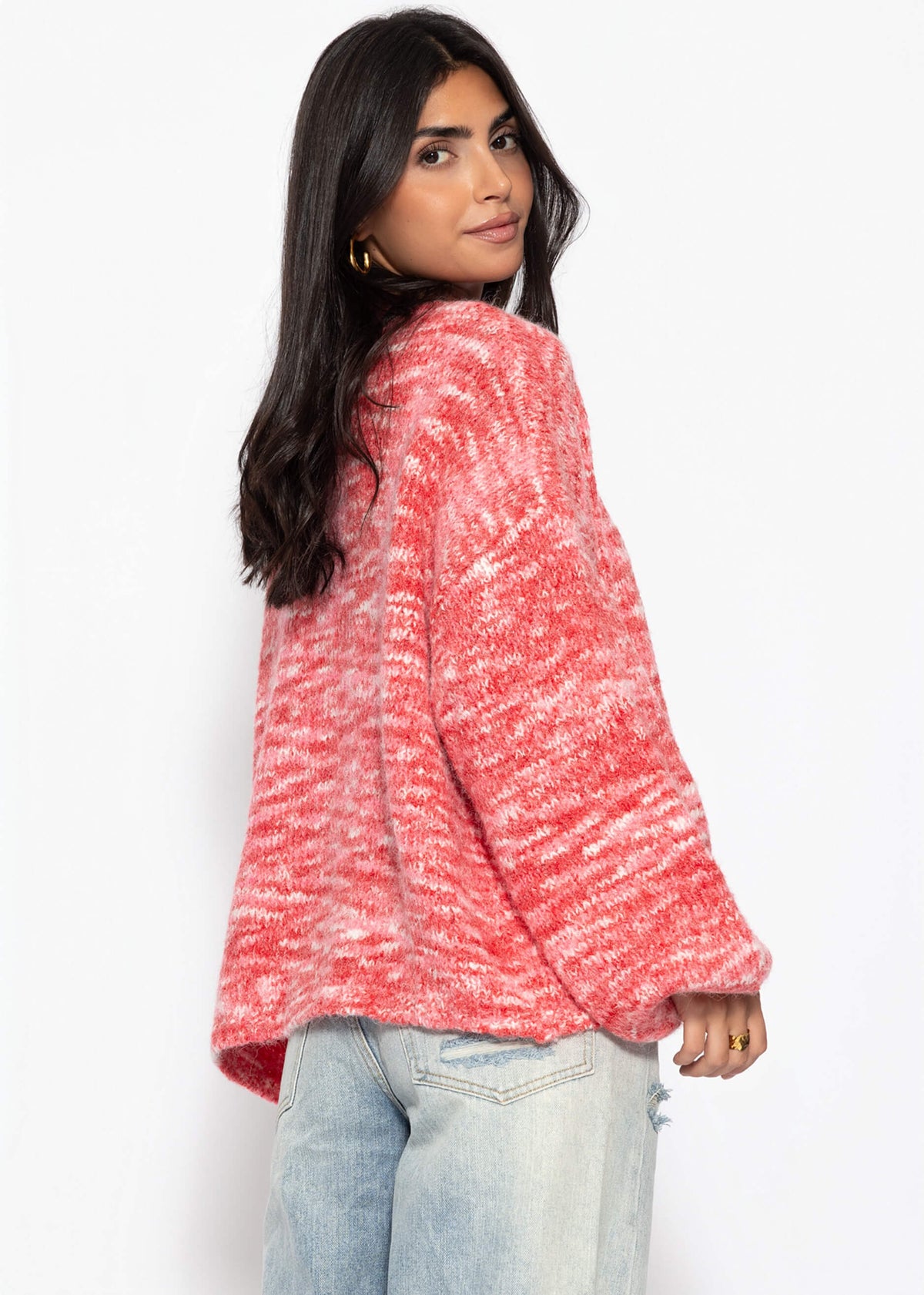 Cardigan bicolore - rose