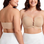 Strapless Front Closure Bra Anti-Slip Grip Wireless
