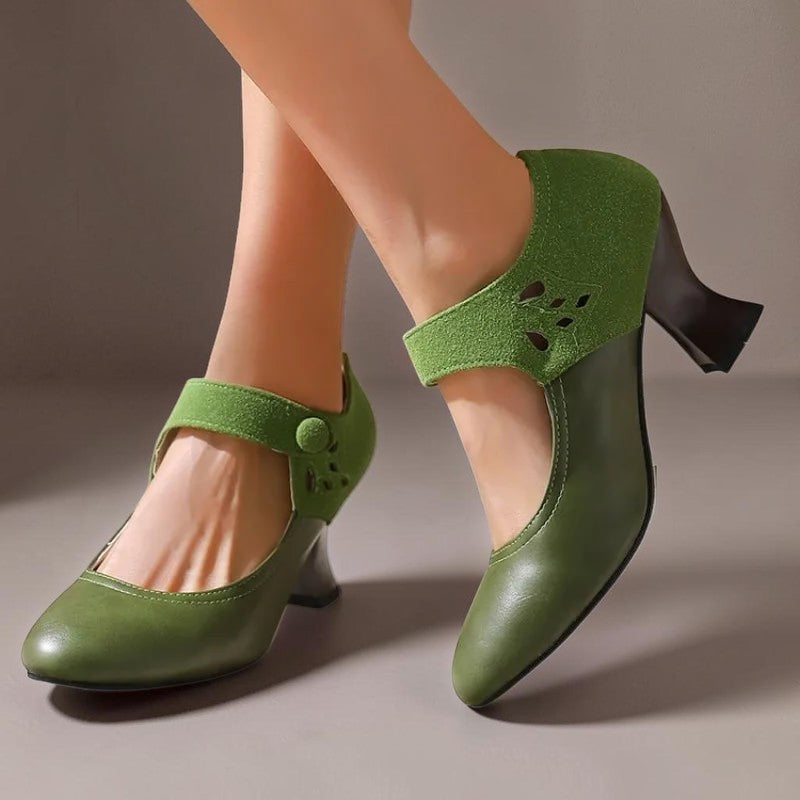 Venlora Mode | Escarpins Daim Bride Cheville Camille
