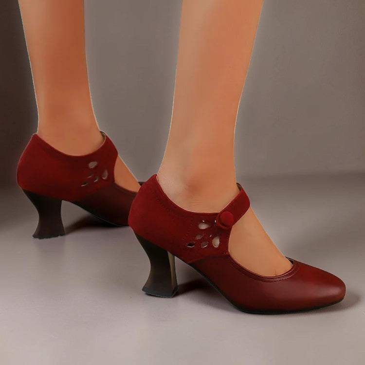 Venlora Mode | Escarpins Daim Bride Cheville Camille