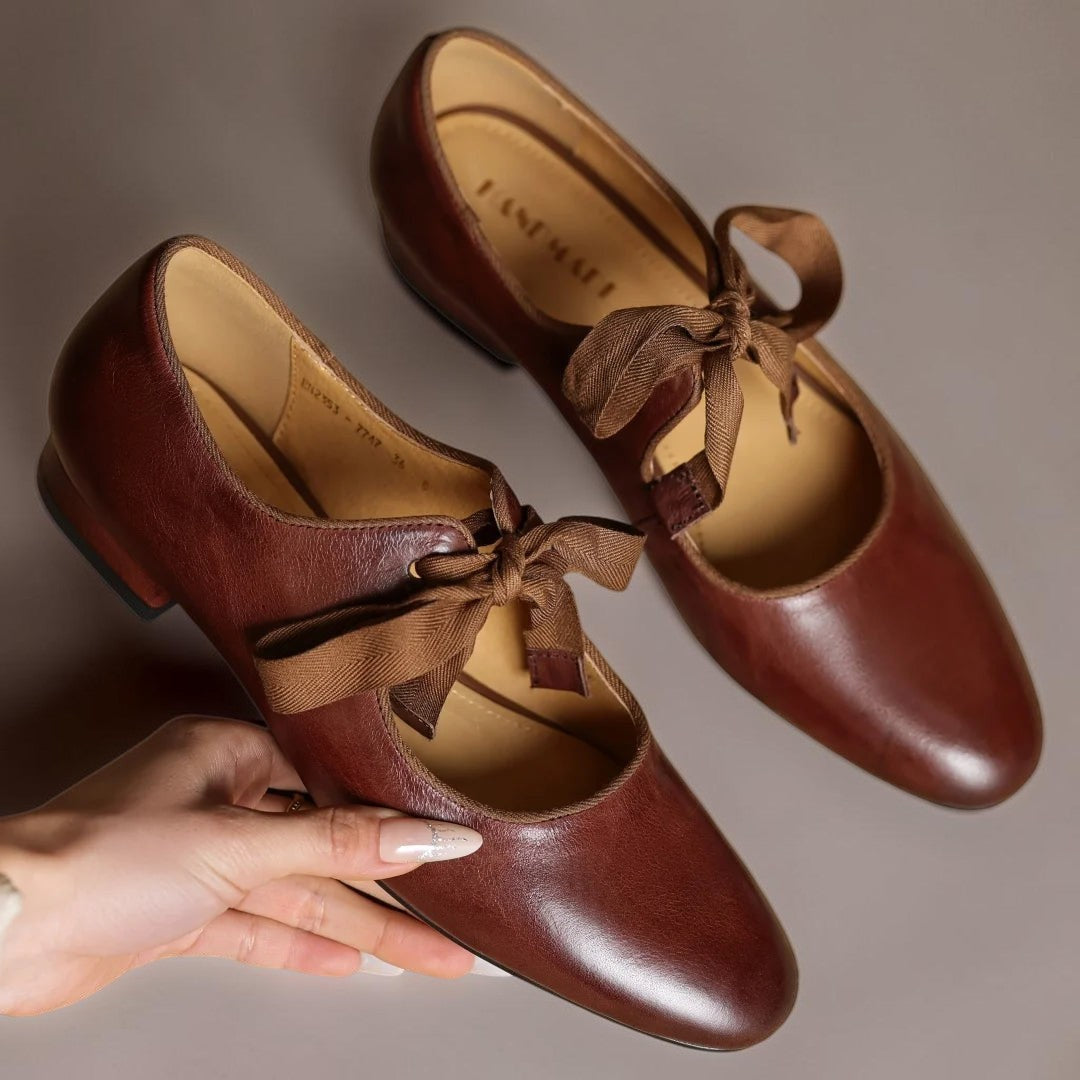 Venlora Mode | Ballerines Cuir à Nœud Sophie