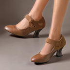 Venlora Mode | Escarpins Daim Bride Cheville Camille