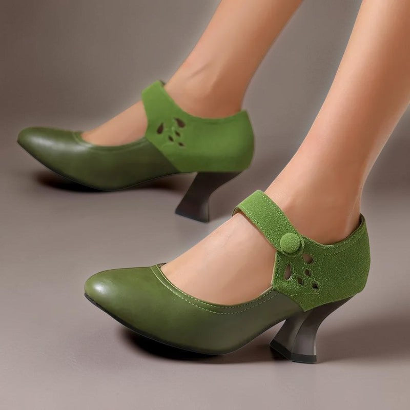 Venlora Mode | Escarpins Daim Bride Cheville Camille